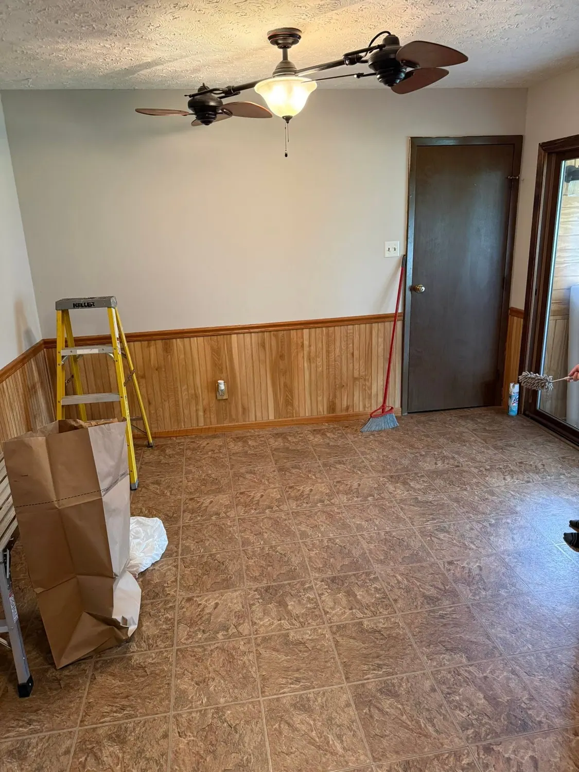 Empty room cleaned wall to wall during a move-out visit